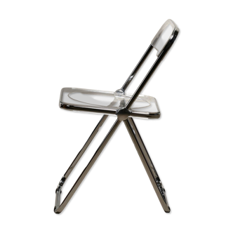 Giancarlo Piretti Plia Folding Chair Chrome for Anonima Castelli