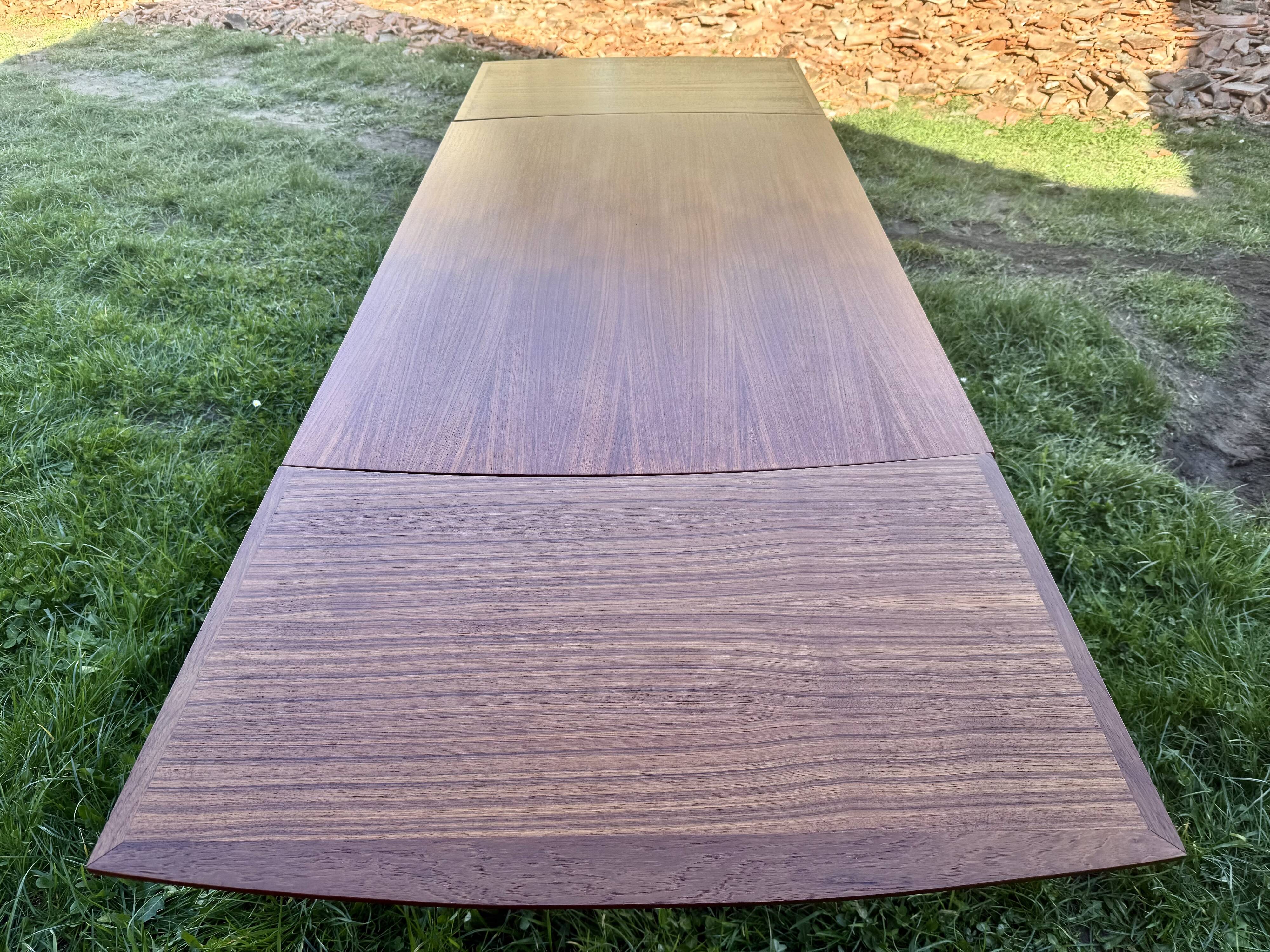 Scandinavian extendable teak dining table