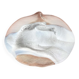 Vintage German glass plate or bowl by Hans Jürgen Richartz for Richartz Art Collection, Mathildenhütte, Solingen, Germany.