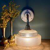 Yellow frosted glass vintage wall lamp shade