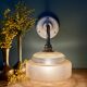 Yellow frosted glass vintage wall lamp shade