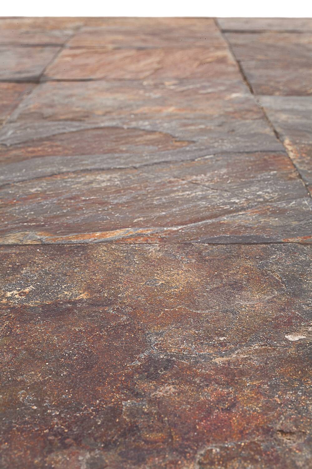 Brutalist coffee table by Adnet