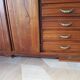 English asymmetrical chest of drawers - Art Deco - Mirror - 2 doors - 5 drawers - Mesh blond oak