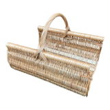 Rattan wicker log basket