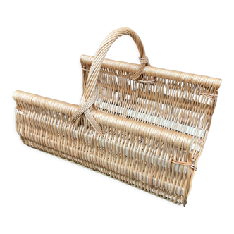 Rattan wicker log basket