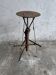 Rustic Brown Rusted Metal and Wood Dutch Design Sculptural Side Table, Industrial Accent