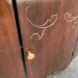 Art Deco bedside table in glossy dark oak