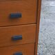 Vintage chest of drawers in gilded oak from the 50s 3 drawers feet bobbin