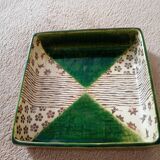 square dish in handcrafted Japanese ceramic.