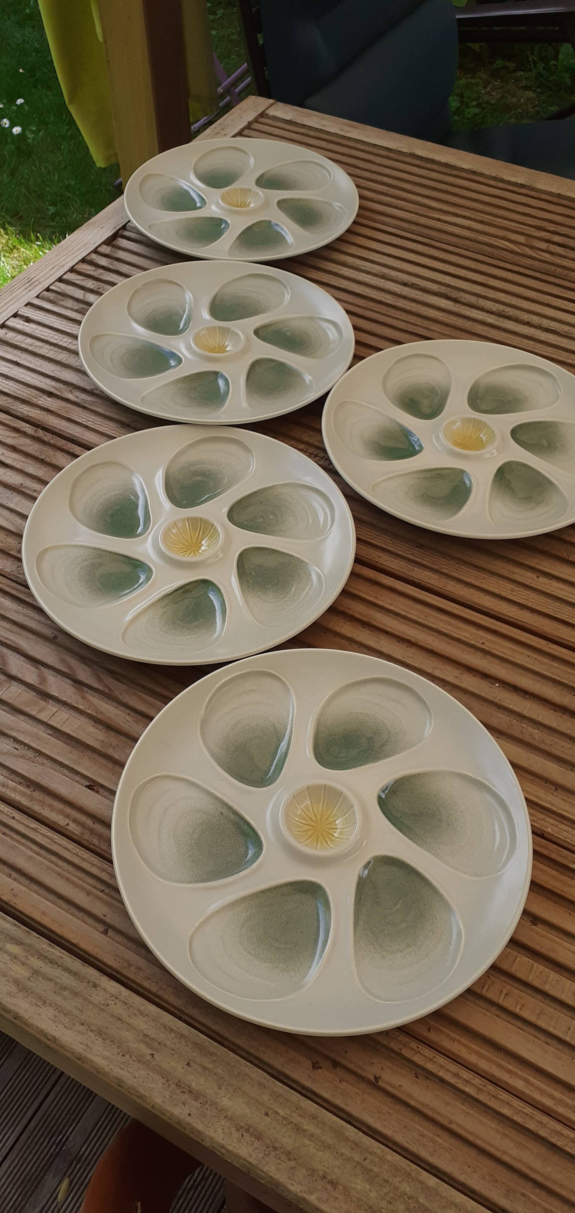 ceramic oyster plates