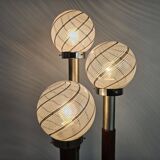 Murano Glass Swirl Floor Lamp with Three Light Points Mid Century 70s
