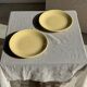 Set of 2 large yellow plates without brand D25.5