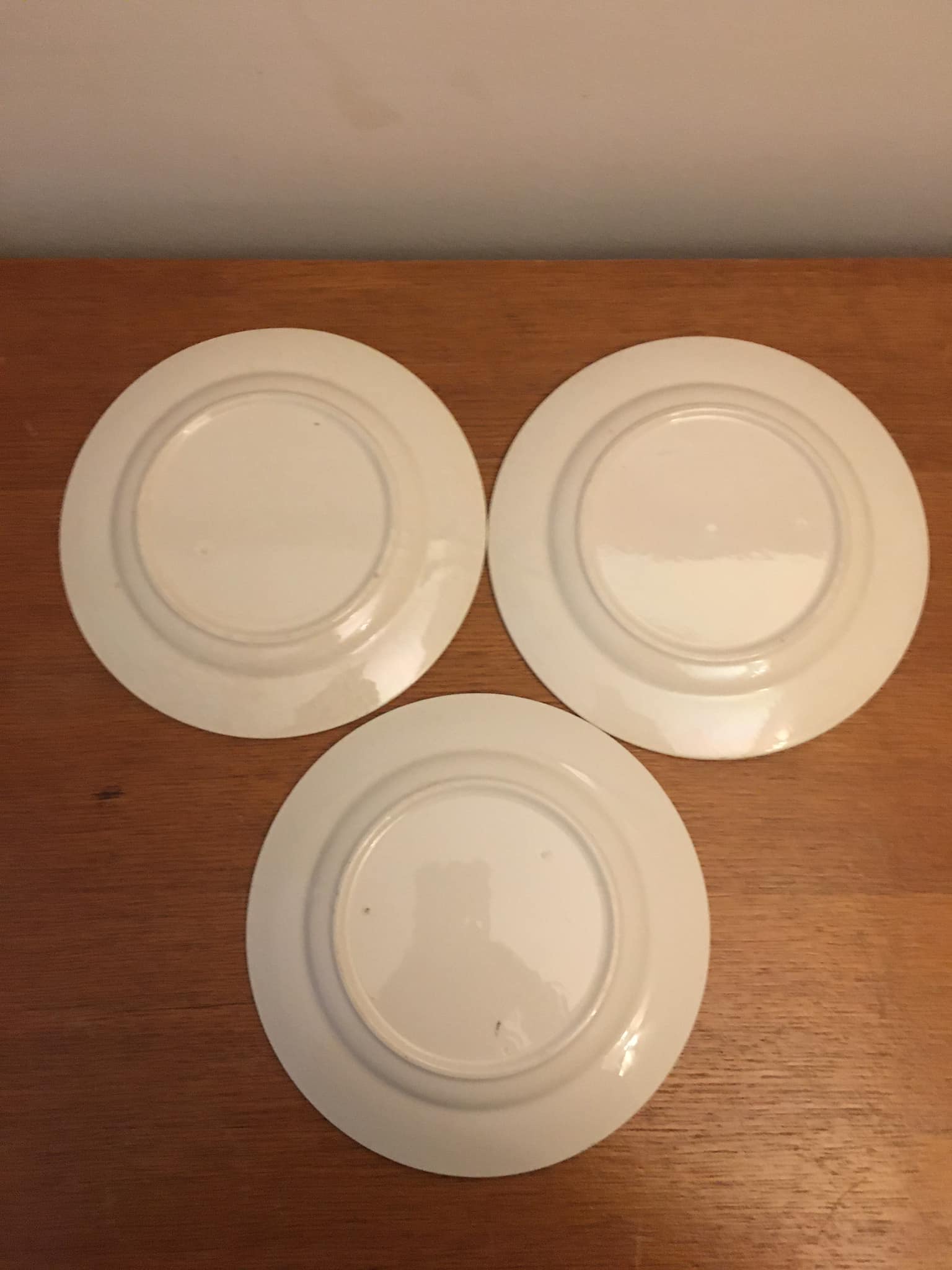 Set of 3 talking plates (a wedding in the countryside) in earthenware