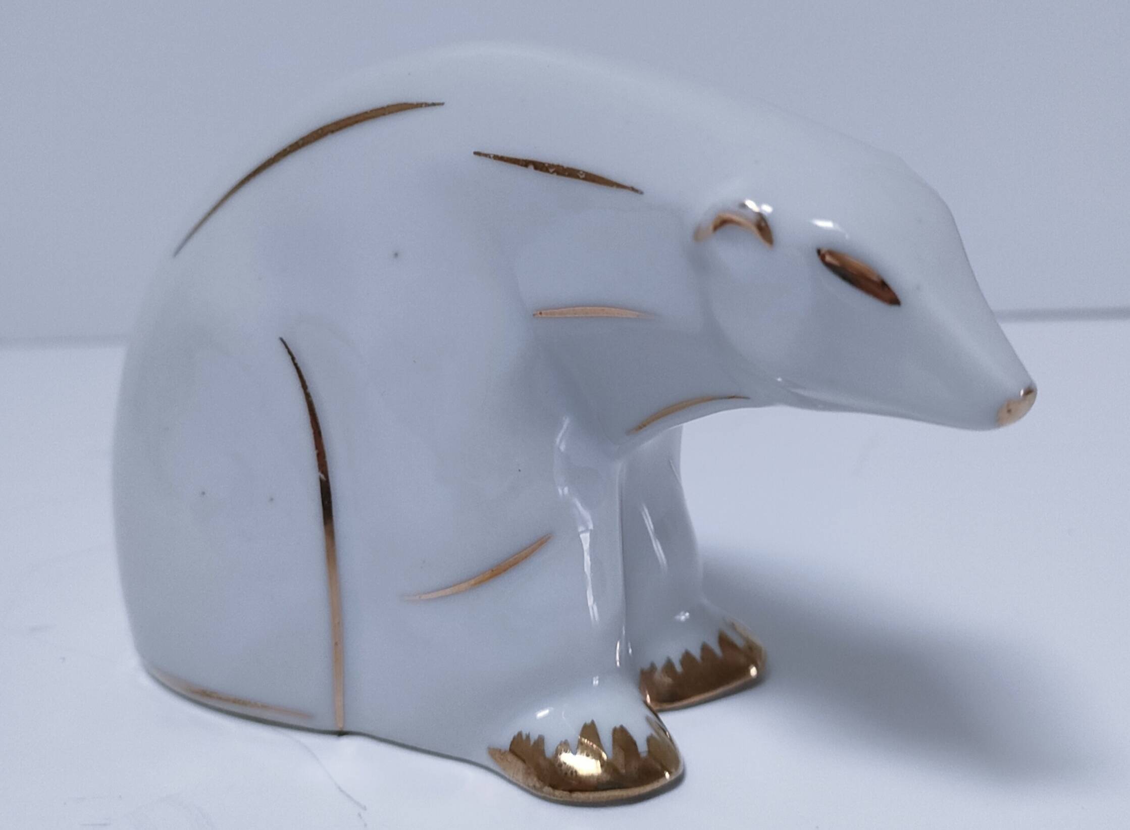 Art Deco polar bear Limoges porcelain