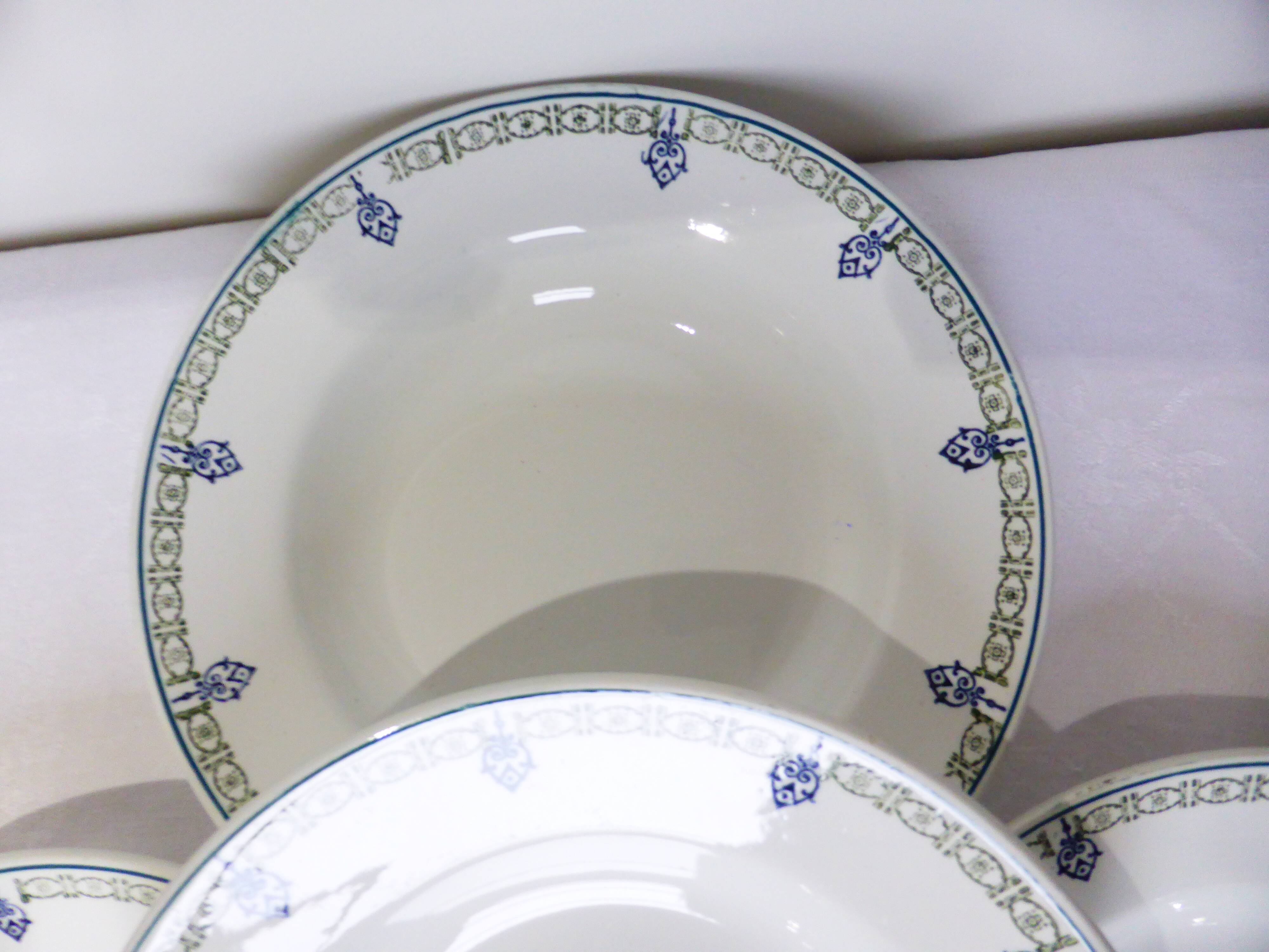 4 vintage St Amand deep plates 211257