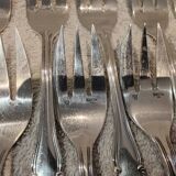 12 silver-plated metal cake forks by Ercuis Valencay silversmiths