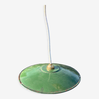 Green metal pendant light