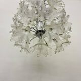 Spectacular Murano glass flower chandelier by Venini for VeArt, Italy 1970s