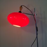Vintage red globe floor lamp