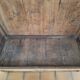 Antique wardrobe, vintage wooden dressing cabinet.