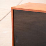 Vintage teak and glass sideboard 114cm
