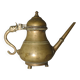 Verseuse, jug or ethnic teapot, antique, in bronze, India, 32x25cm