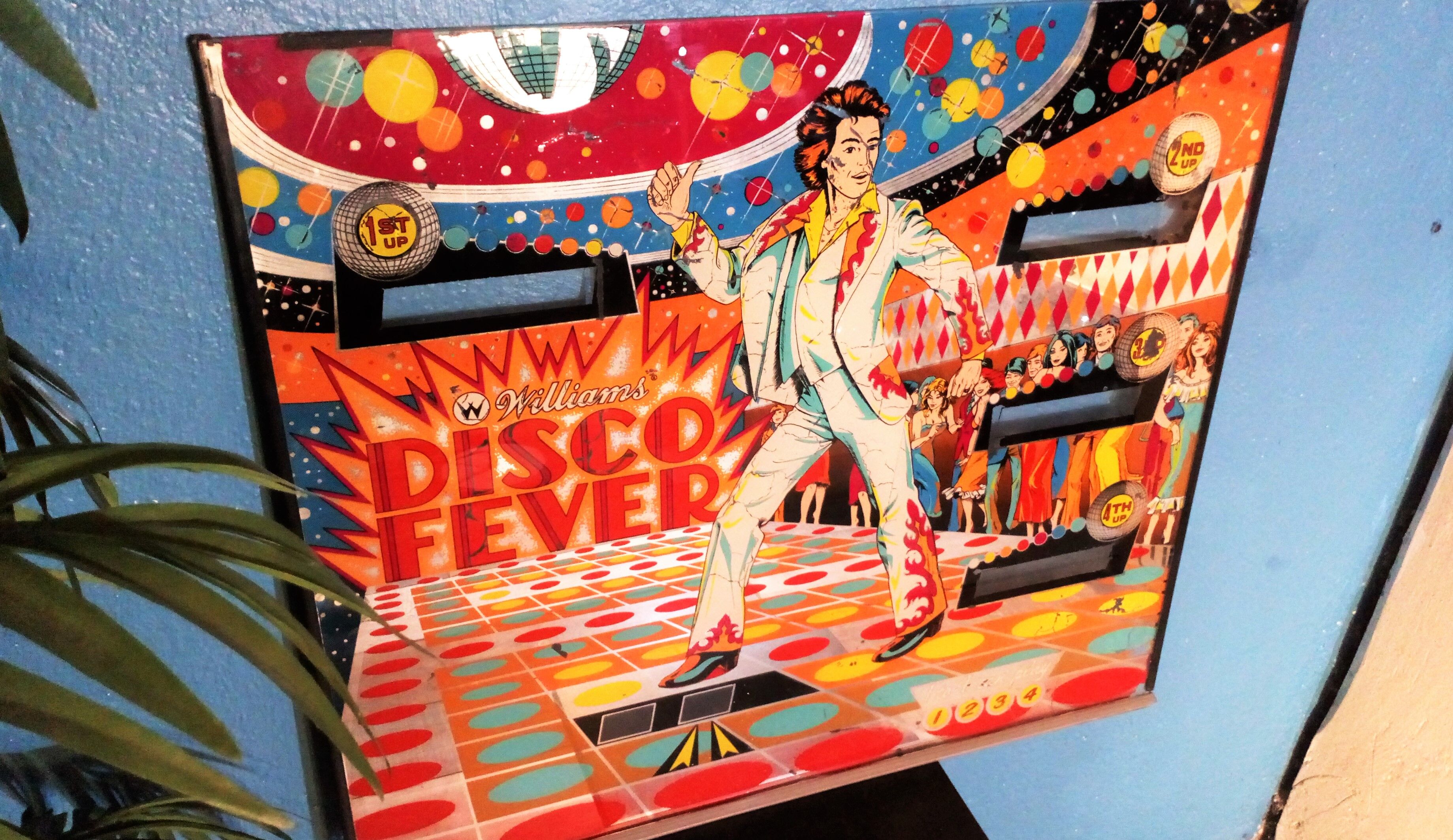 Williams pinball plate "Disco fever" 1978