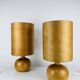 Paire de lampes boule en bois de style scandinave, années 60