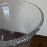 1970 XXXL vase in solid bubbled glass H33cm