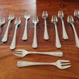 Christofle - Set of 12 Boréal model oyster forks in silver-plated metal