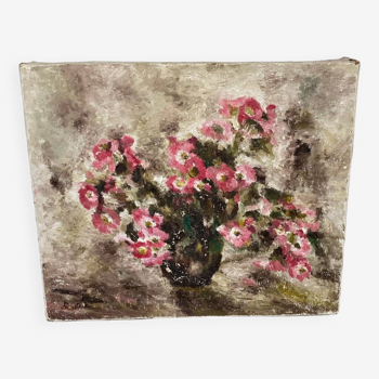Canvas oil painting flowers