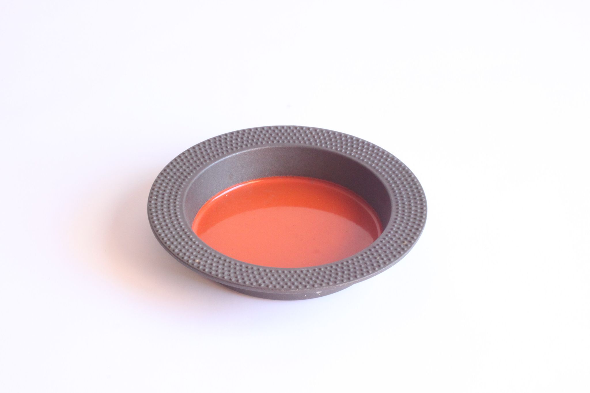 Red castiron enamelled vide poche bowl by Laurids Lonborg, Denmark 1960s