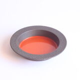 Red castiron enamelled vide poche bowl by Laurids Lonborg, Denmark 1960s