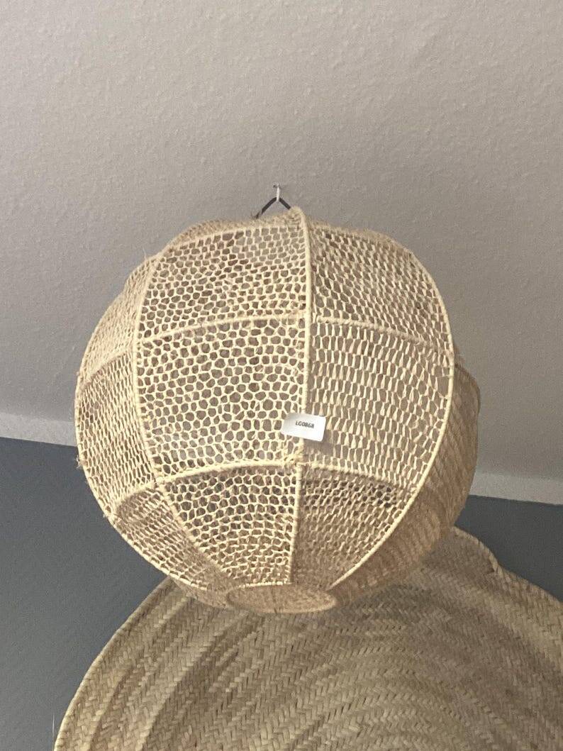 Rattan lampshade decorative ceiling light handmade Ø50x40Hcm