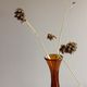 Vase en verre ambre