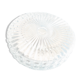 Plafonnier rond en verre ciselé