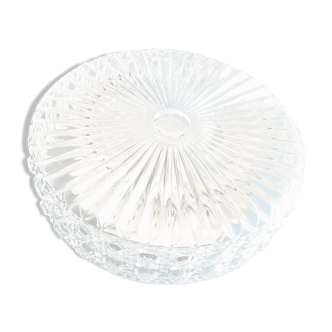 Plafonnier rond en verre ciselé