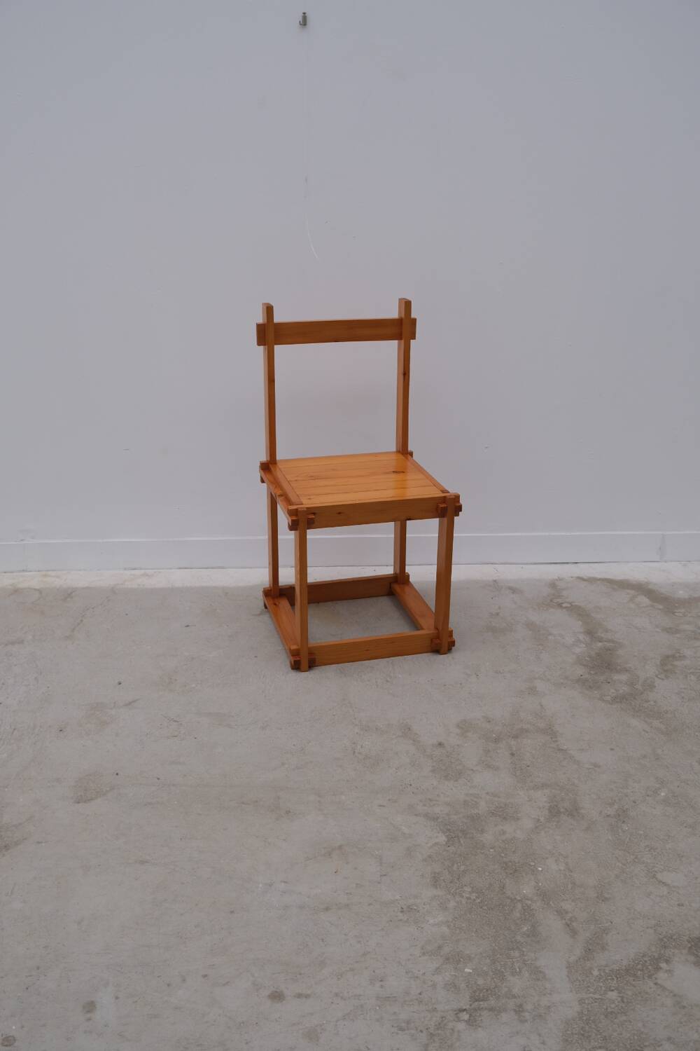 Solid pine chair, 1970