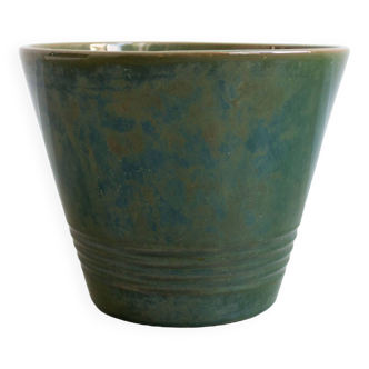 Green ceramic ADCO planter / flower pot, Vintage Dutch ceramic