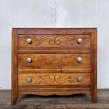 Commode style art deco 1950 1960 poignées argentés
