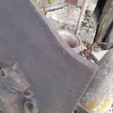 Plaque of chimney in fonte decorations with lions