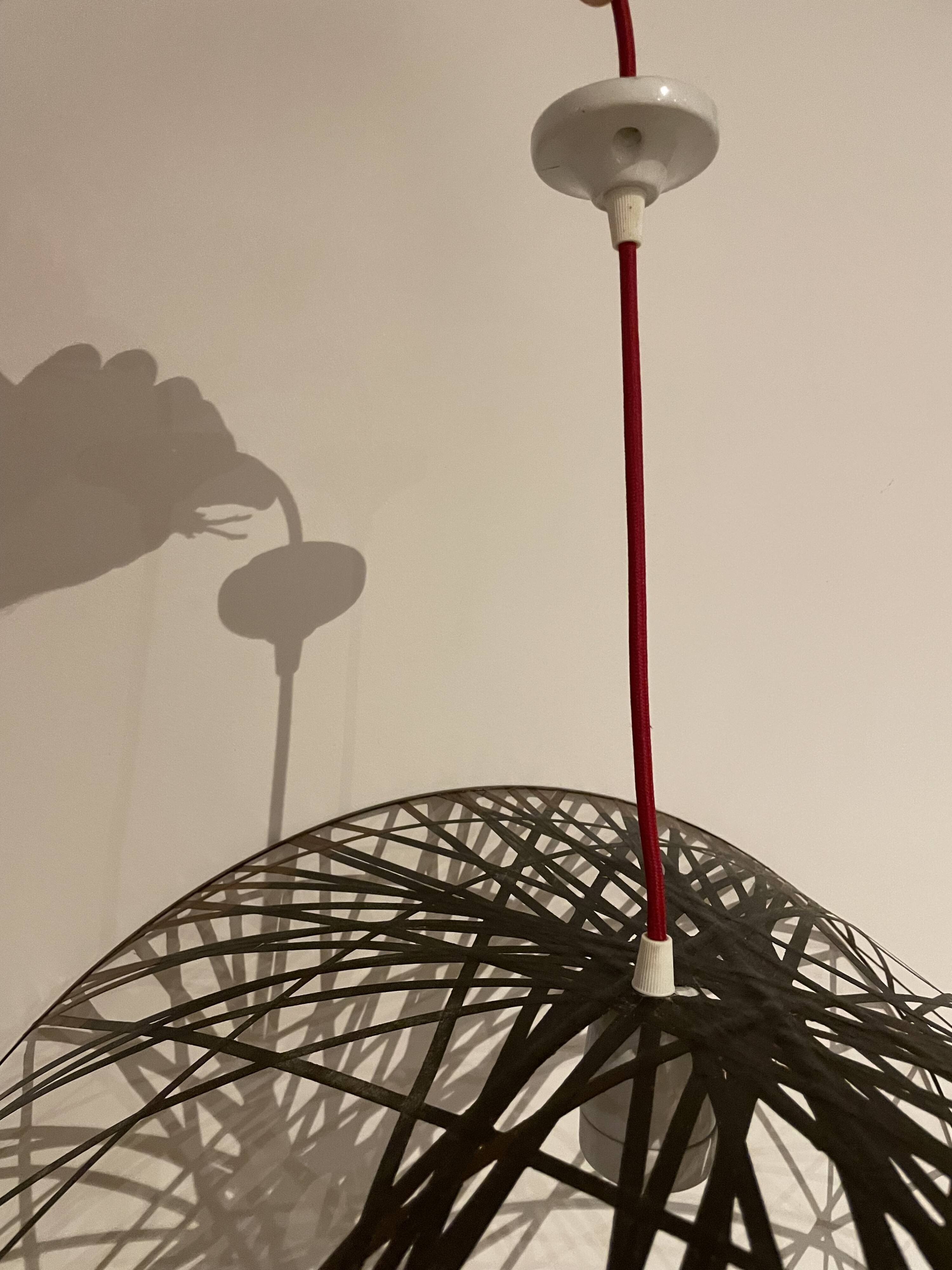 Suspension / ceiling light in carbon fibre – unique piece