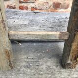 Raw wood farm ladder