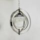 Mid-century glass sphere hanging pendant glass lamp design 1970’s space age Italy