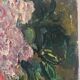 Bouquet de fleurs sur un entablement, signée