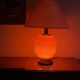 Space Age orange glass table lamp base, Italy 1960s