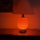 Space Age orange glass table lamp base, Italy 1960s
