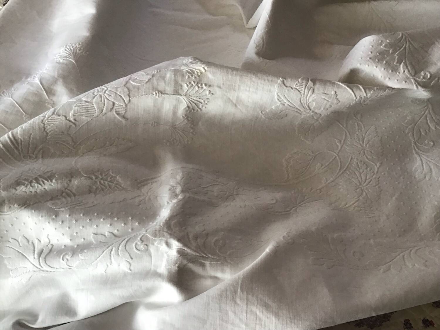 White cotton bedspread