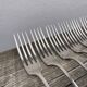 6 Christofle forks in silver metal Christofle model Fidélio Baguette