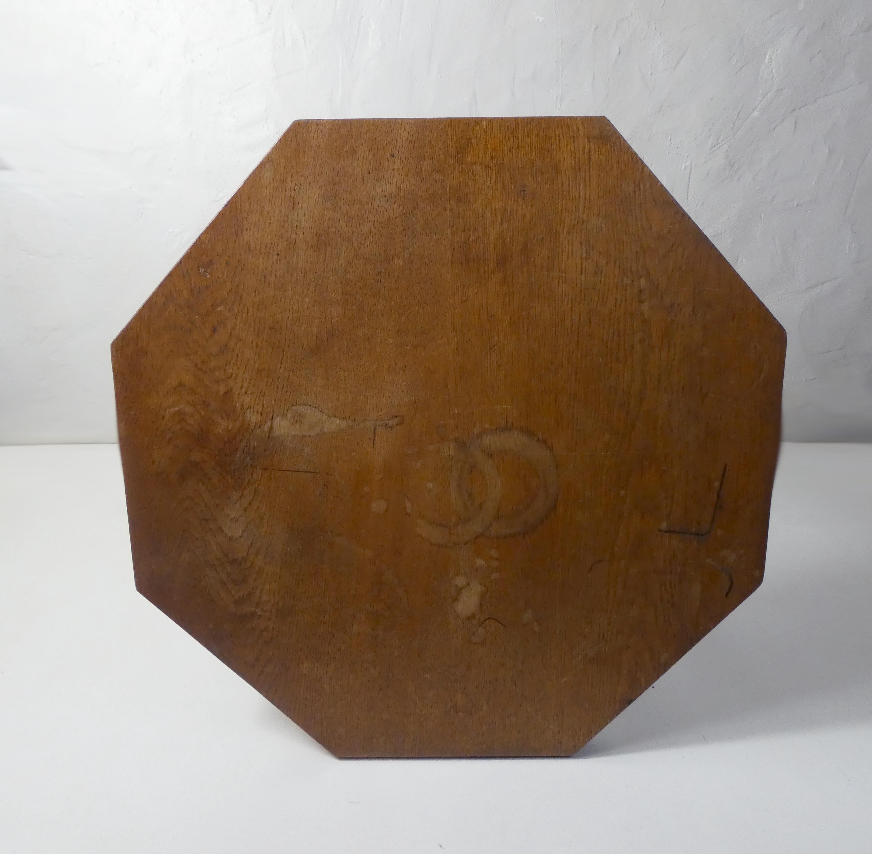 Table d'appoint design scandinave teck et acier chromé vintage
